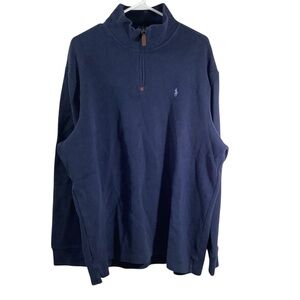 Polo Ralph Lauren Men's XXL  Blue Quarter Zip Sweater